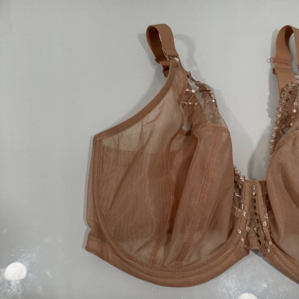 NEW $70 Elomi [‎ 36K ] Matilda Full Figure Underwire Plunge Bra Cafe Nude #5833 - Picture 5 of 13